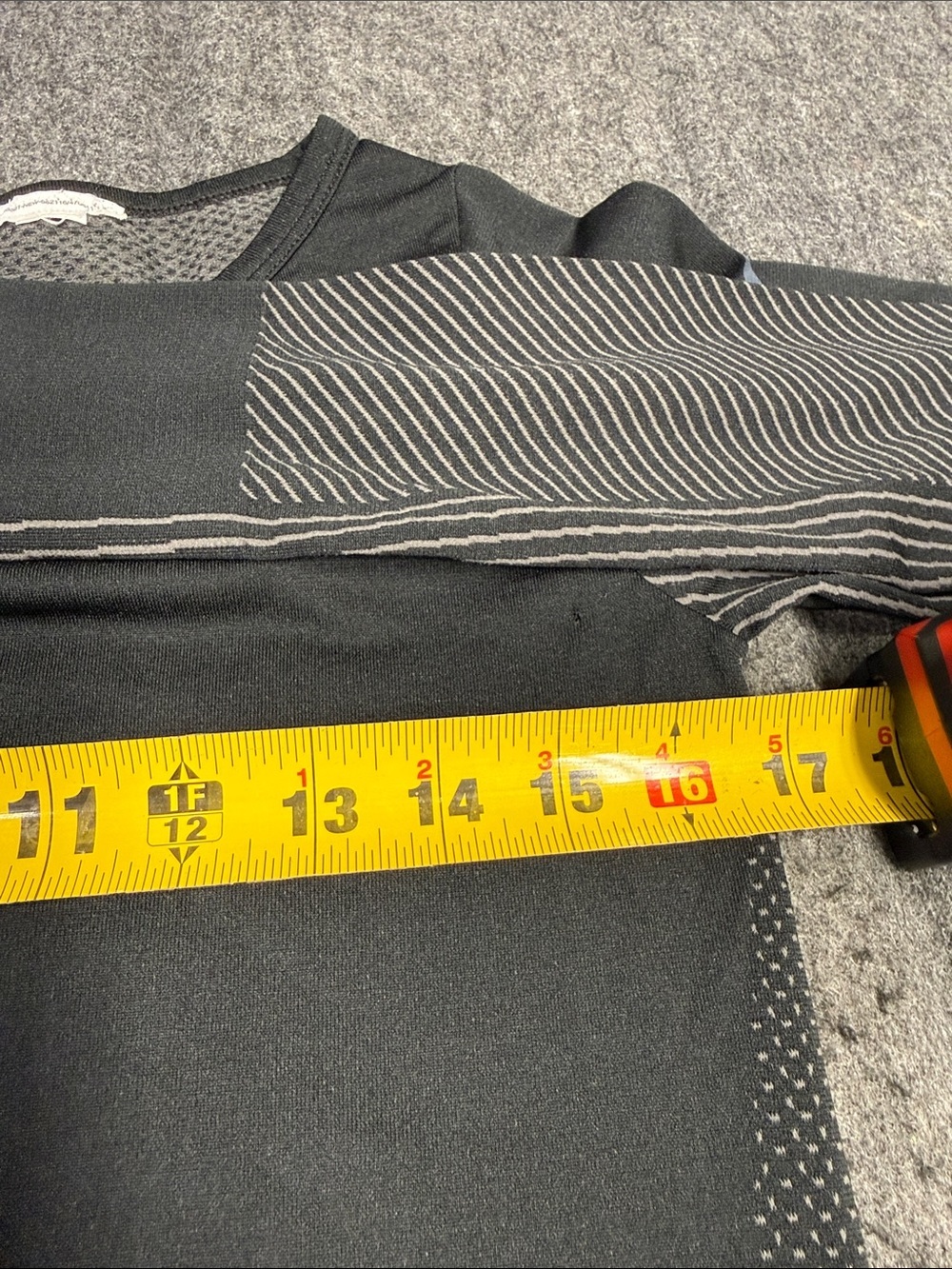 Nike Black Long-Sleeve Performance Tee with Stripe Detail - Picture 5 of 5